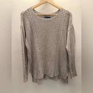 American Eagle Outfitters Light cream‎ Cable Knit Sweater